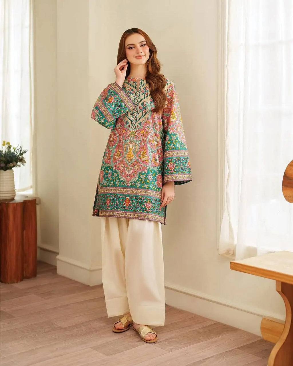 Premium Printed Lawn 2 Piece Suit for Women | Multicolor Casual Summer Dress
