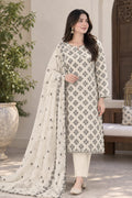 Elegant Printed Unstitched 3-Piece Suit