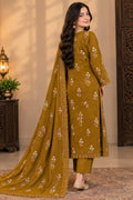 Aneels Olive Green Dhanak  3-Piece Suit