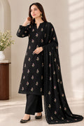 Aneels Black Dhanak 3-Piece Unstitched