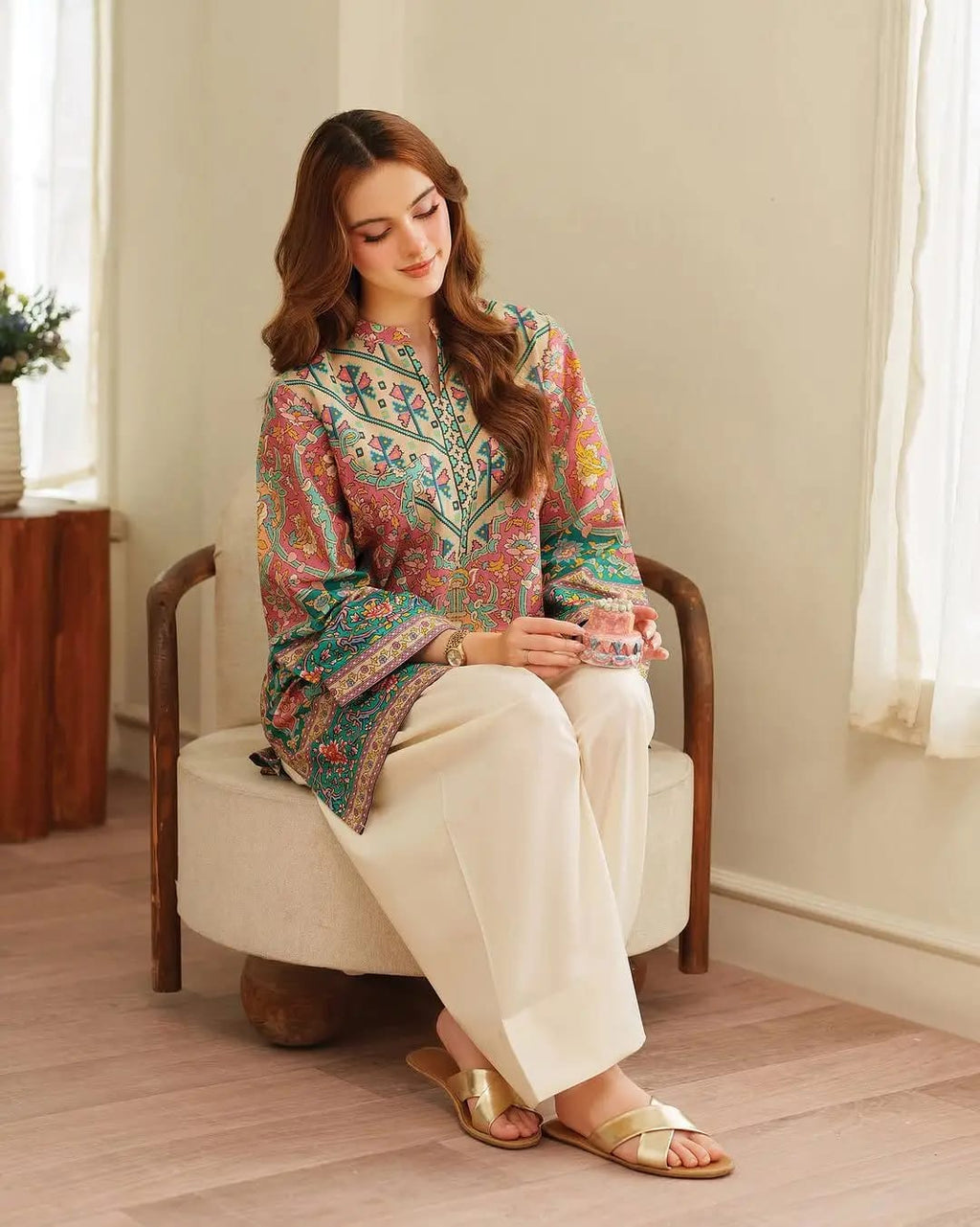 Premium Printed Lawn 2 Piece Suit for Women | Multicolor Casual Summer Dress