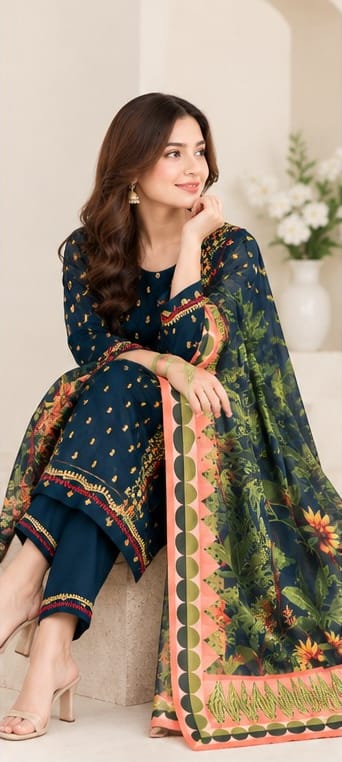 Baroque Luxury Dhanak 3PC Suit