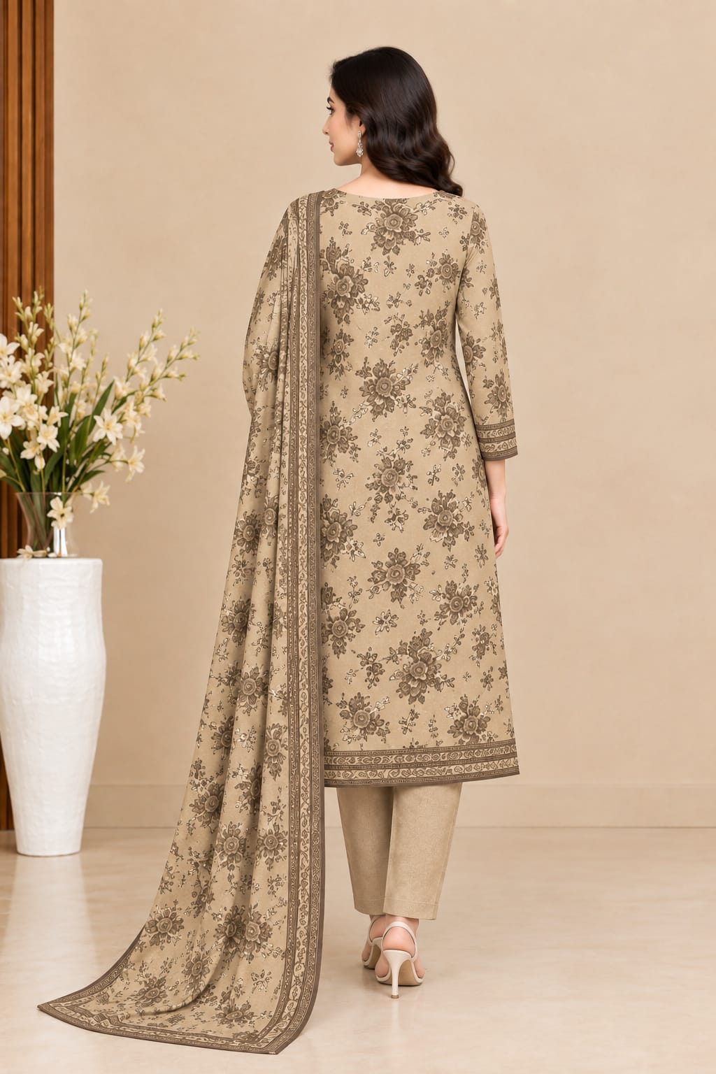 Baroque Dhanak 3PC Printed Suit
