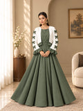 Olive Green Ribbon Bow Maxi 2-Piece
