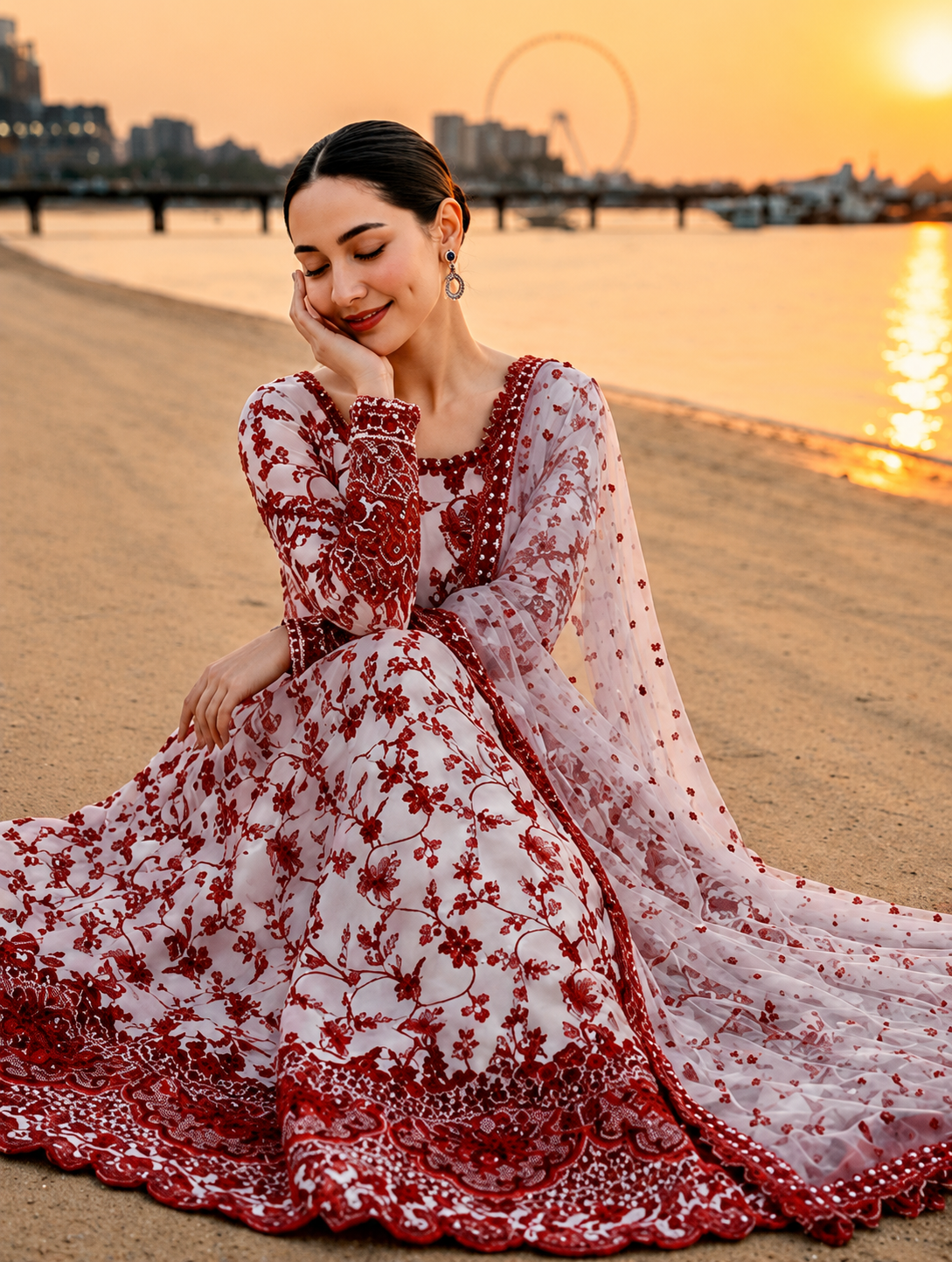 3 Pcs Women's Stitched Lawn Printed Maxi Suit.